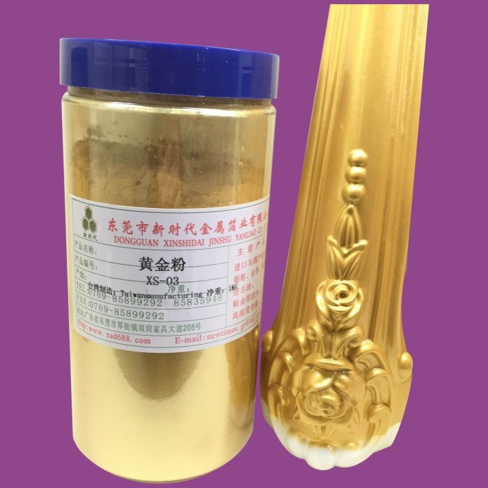 GoldenMaster 24K imitation gold foil powder sunshine gold powder flash gold and silver foil repair gold foil powder furniture craft - GoldenMaster
