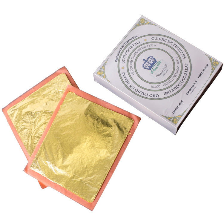 GoldenMaster manufacturers supply 16*16cm authentic high-quality gold foil 2.0/2.5 color unlined gold foil paper, silver foil paper - GoldenMaster