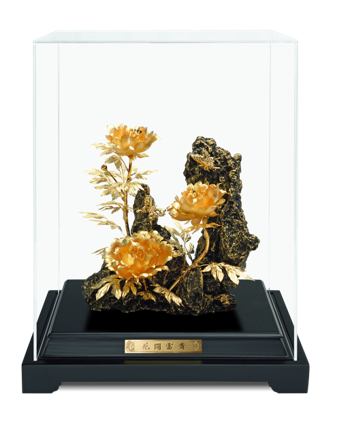 GoldenMaster 24K Gold Foil Paintings, Organic Window Display Series 3 - GoldenMaster