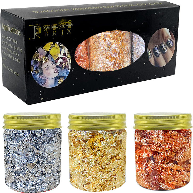 GoldenMaster manufacturers spot gold foil paper, stickers, gold foil painting, DIY broken gold foil bottle filling, broken silver foil support customization - GoldenMaster