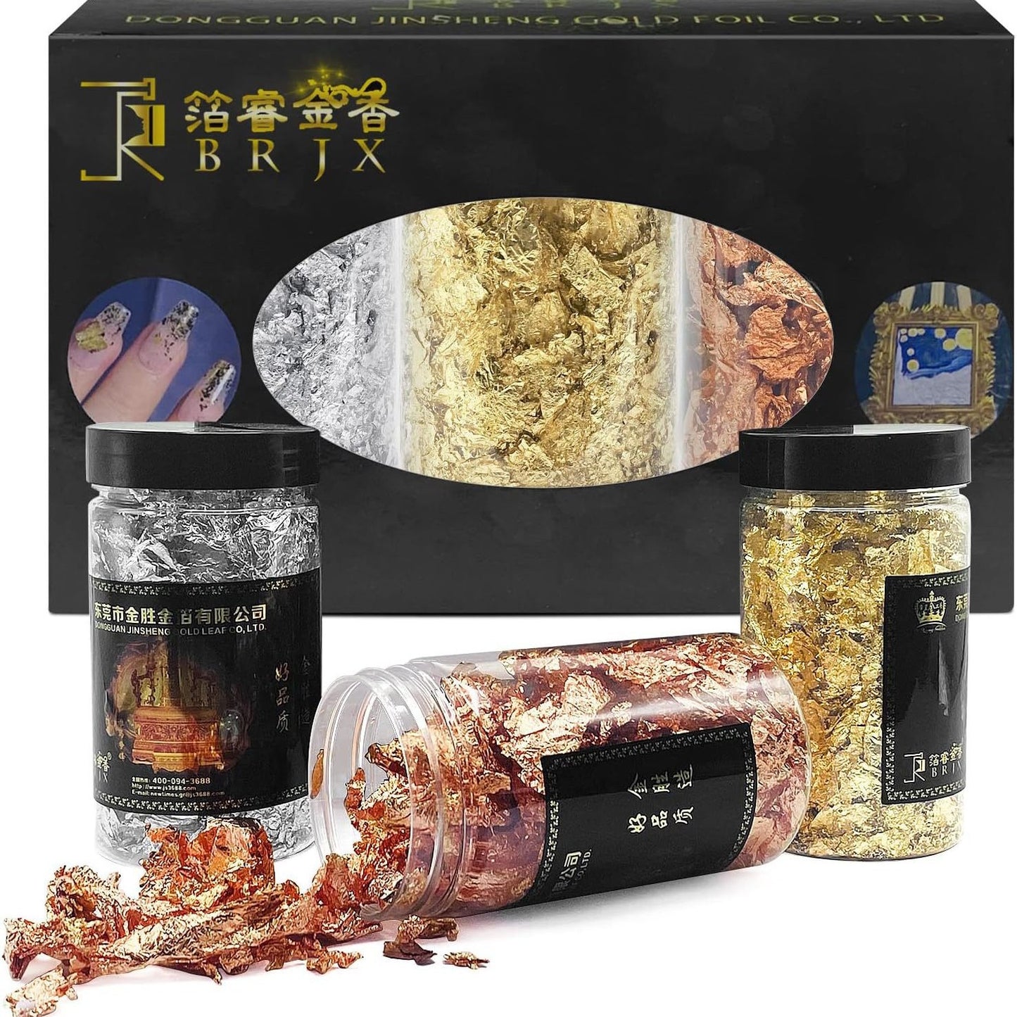 GoldenMaster manufacturers spot gold foil paper, stickers, gold foil painting, DIY broken gold foil bottle filling, broken silver foil support customization - GoldenMaster