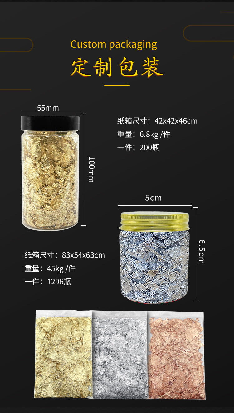 GoldenMaster manufacturers spot gold foil paper, stickers, gold foil painting, DIY broken gold foil bottle filling, broken silver foil support customization - GoldenMaster