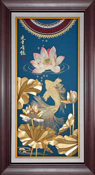 GoldenMaster 24K Gold Foil Painting Colorful Gold Embroidery Series Global Customization - GoldenMaster