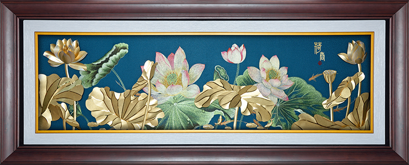 GoldenMaster 24K Gold Foil Painting Colorful Gold Embroidery Series Global Customization - GoldenMaster