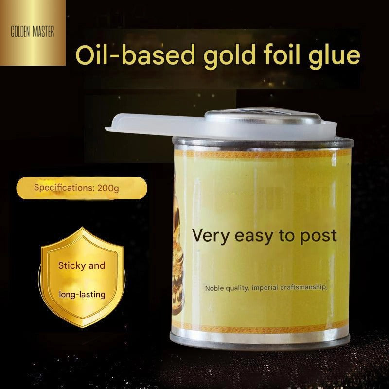GoldenMaster manufacturers wholesale gold foil glue paste long-lasting fast drying anti-oxidation odorless easy to stick real gold glue - GoldenMaster