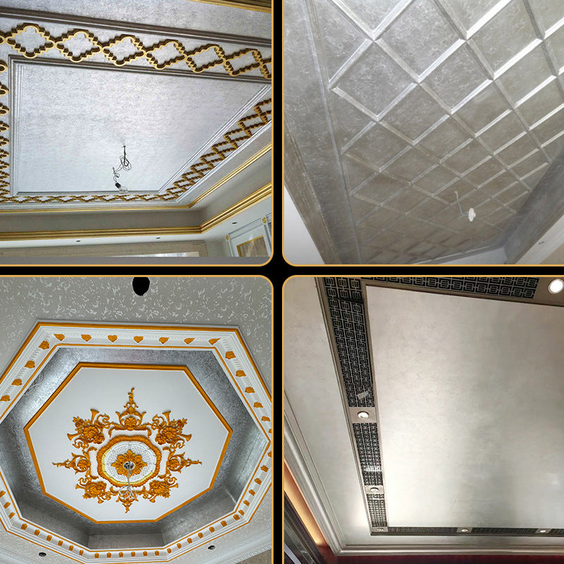 GoldenMater factory direct sales of silver foil, gold foil does not curl or open, cracks can be used to make wrinkles, silver foil effect for ceiling - GoldenMaster