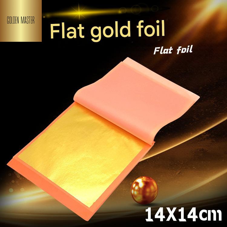 GoldenMasterFactory book gold foil 14*14cm transfer gold foil paper for indoor and outdoor decoration crafts decoration building materials - GoldenMaster