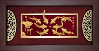 GoldenMaster 24K Gold 3D Gold Foil Painting Yalan Series - GoldenMaster