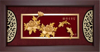GoldenMaster 24K Gold 3D Gold Foil Painting Yalan Series - GoldenMaster