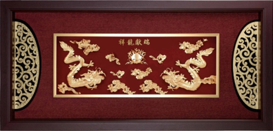GoldenMaster 24K Gold 3D Gold Foil Painting Yalan Series - GoldenMaster