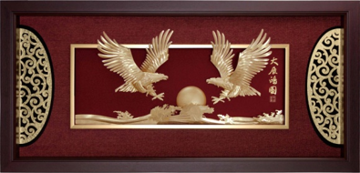 GoldenMaster 24K Gold 3D Gold Foil Painting Yalan Series - GoldenMaster