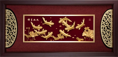 GoldenMaster 24K Gold 3D Gold Foil Painting Yalan Series - GoldenMaster