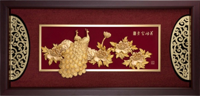 GoldenMaster 24K Gold 3D Gold Foil Painting Yalan Series - GoldenMaster