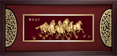GoldenMaster 24K Gold 3D Gold Foil Painting Yalan Series - GoldenMaster