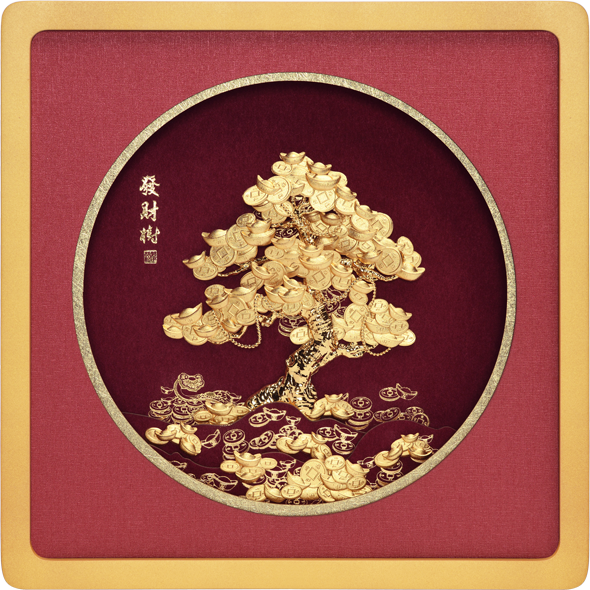 GoldenMaster 24K 3D Gold Foil Painting Framed Painting Series - GoldenMaster