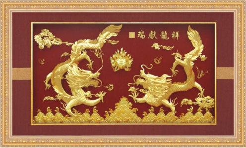 GoldenMaster 24K 3D Gold Foil Painting Framed Painting Series - GoldenMaster