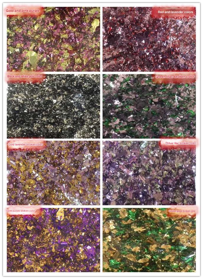 GoldenMaster Multicolor Broken Gold Foil Nail Art Resin Glue Decorated Broken Gold Foil Silver Foil - GoldenMaster