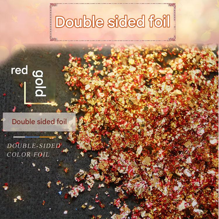 GoldenMaster Multicolor Broken Gold Foil Nail Art Resin Glue Decorated Broken Gold Foil Silver Foil - GoldenMaster