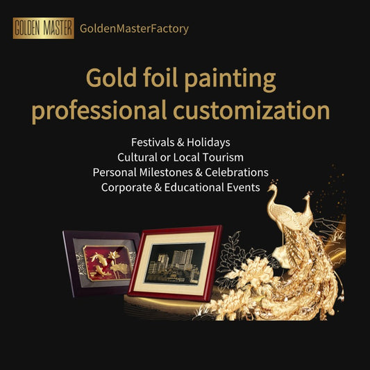 GoldenMaster gold crafts customization, custom processing gold foil crafts,Contact us for customization - GoldenMaster