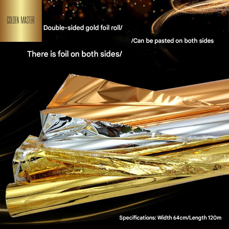 GoldenMaster factory double-sided gold foil paper, silver foil, double-sided gold foil, single-sided gold and silver foil, support customization - GoldenMaster