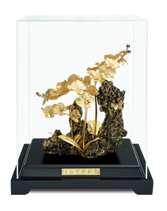 GoldenMaster 24K Gold Foil Paintings, Organic Window Display Series 3 - GoldenMaster