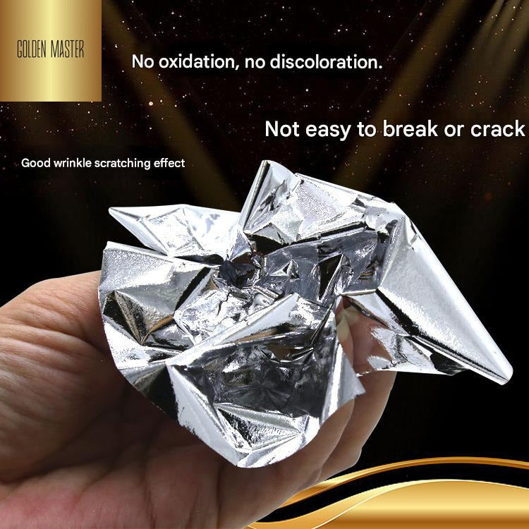 GoldenMaster factory 14*14CM simulated gold foil paper large size large area foil sticking is more convenient and not easy to break flat foil sticking and foil grabbing - GoldenMaster