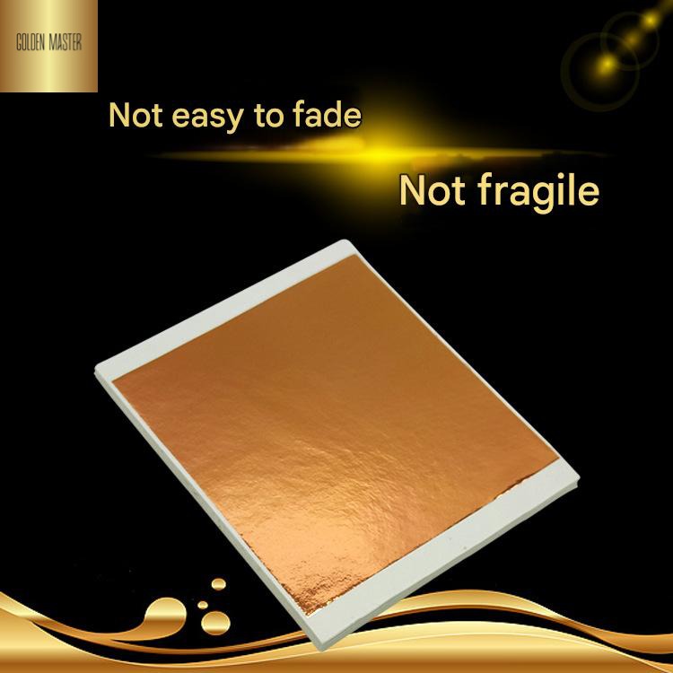 GoldenMaster factory 14*14CM simulated gold foil paper large size large area foil sticking is more convenient and not easy to break flat foil sticking and foil grabbing - GoldenMaster