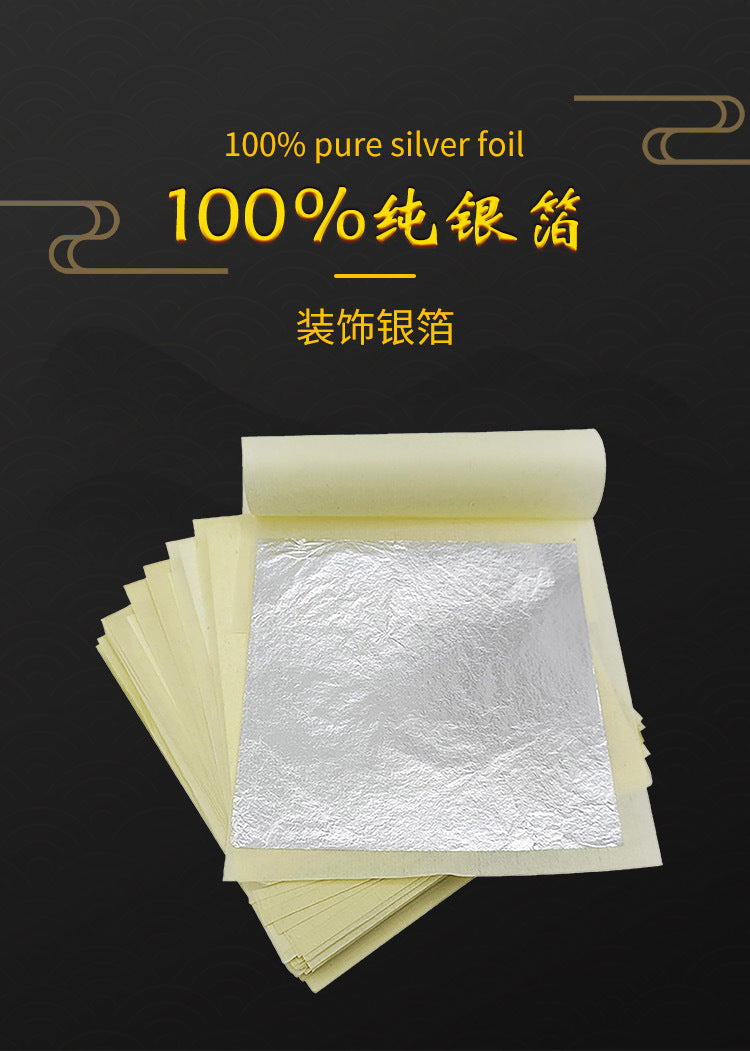 GoldenMasterFactory gold foil furniture craft painting ceiling decoration with 99 real silver foil - GoldenMaster