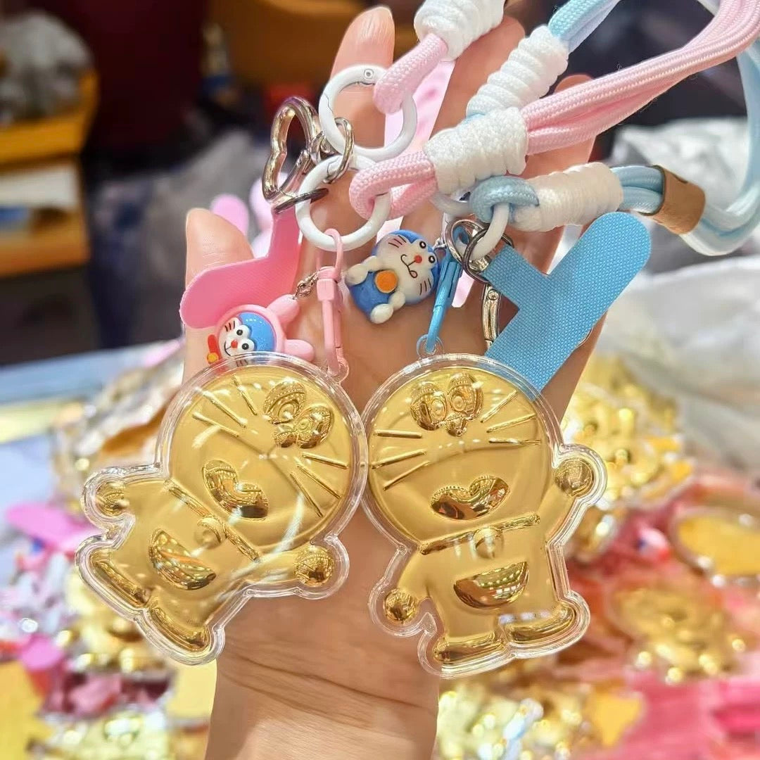 GoldenMaster Gold 999 Cat Series Gift Car Hanging Bag Buckle Gold Keychain Creative Car Keychain Bag - GoldenMaster