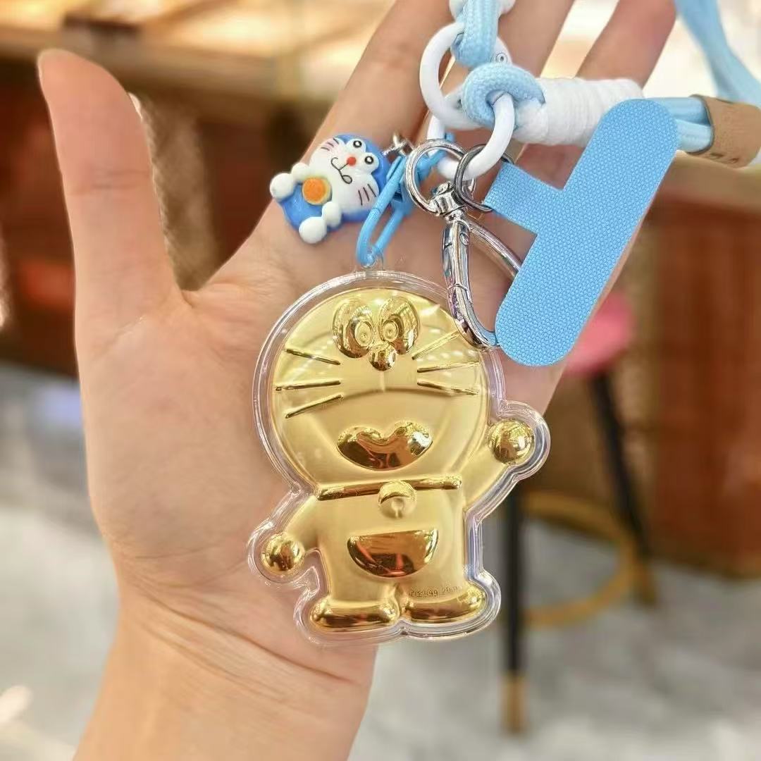 GoldenMaster Gold 999 Cat Series Gift Car Hanging Bag Buckle Gold Keychain Creative Car Keychain Bag - GoldenMaster