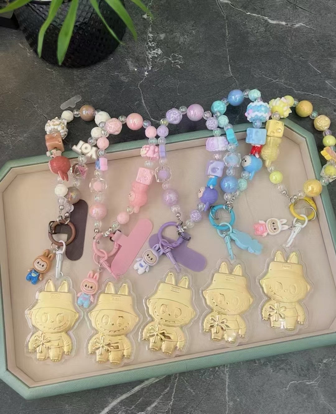 GoldenMaster Cute Gold 999 Labub Mobile Phone Pendant Keychain - GoldenMaster