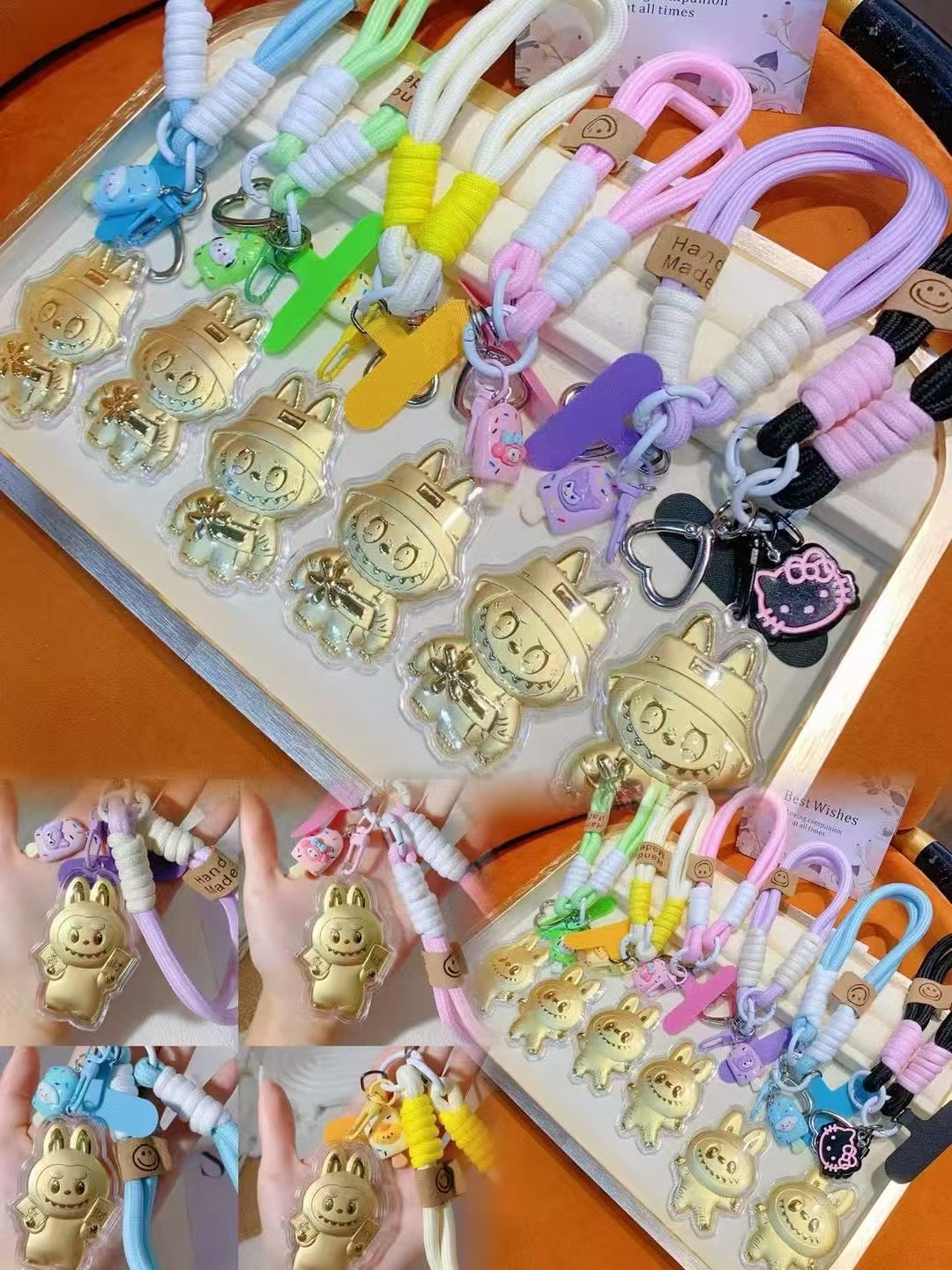 GoldenMaster Cute Gold 999 Labub Mobile Phone Pendant Keychain - GoldenMaster