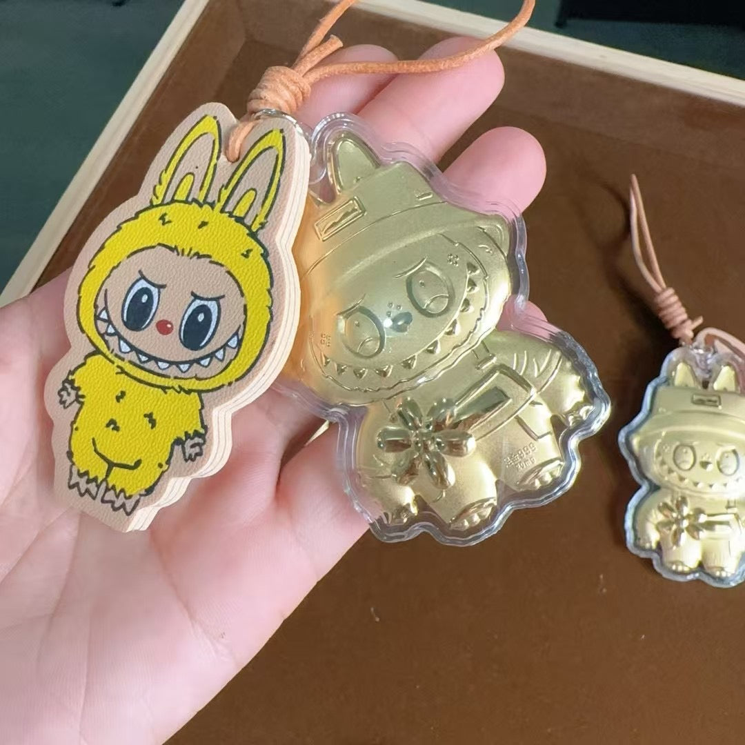 GoldenMaster Cute Gold 999 Labub Mobile Phone Pendant Keychain - GoldenMaster