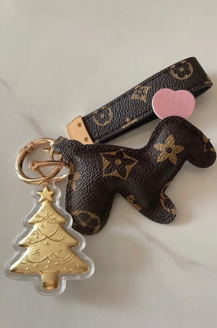 GoldenMaser Christmas tree gold foil pendant accessories, mobile phone hanging bag hanging, Christmas gift - GoldenMaster