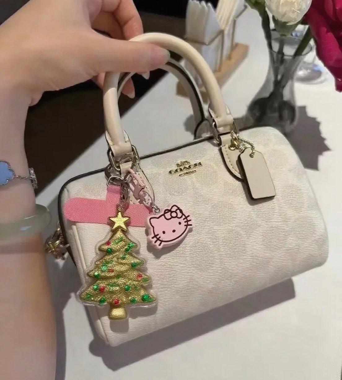 GoldenMaser Christmas tree gold foil pendant accessories, mobile phone hanging bag hanging, Christmas gift - GoldenMaster
