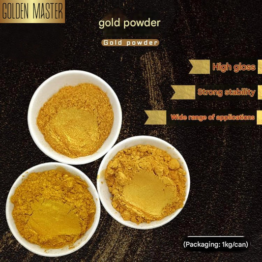 GoldenMaster 24K imitation gold foil powder sunshine gold powder flash gold and silver foil repair gold foil powder furniture craft - GoldenMaster