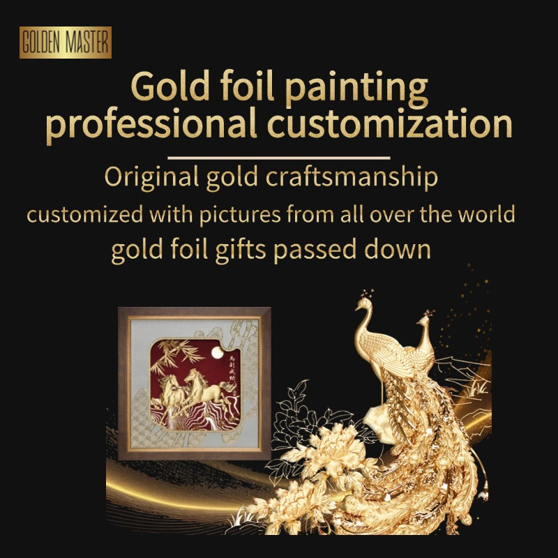 GoldenMaster gold crafts customization, custom processing gold foil crafts,Contact us for customization - GoldenMaster