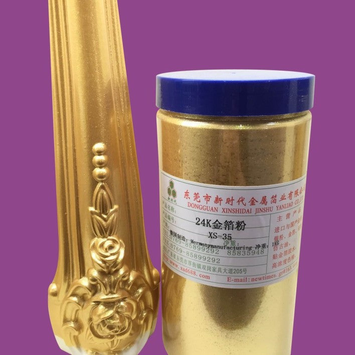 GoldenMaster 24K imitation gold foil powder sunshine gold powder flash gold and silver foil repair gold foil powder furniture craft - GoldenMaster