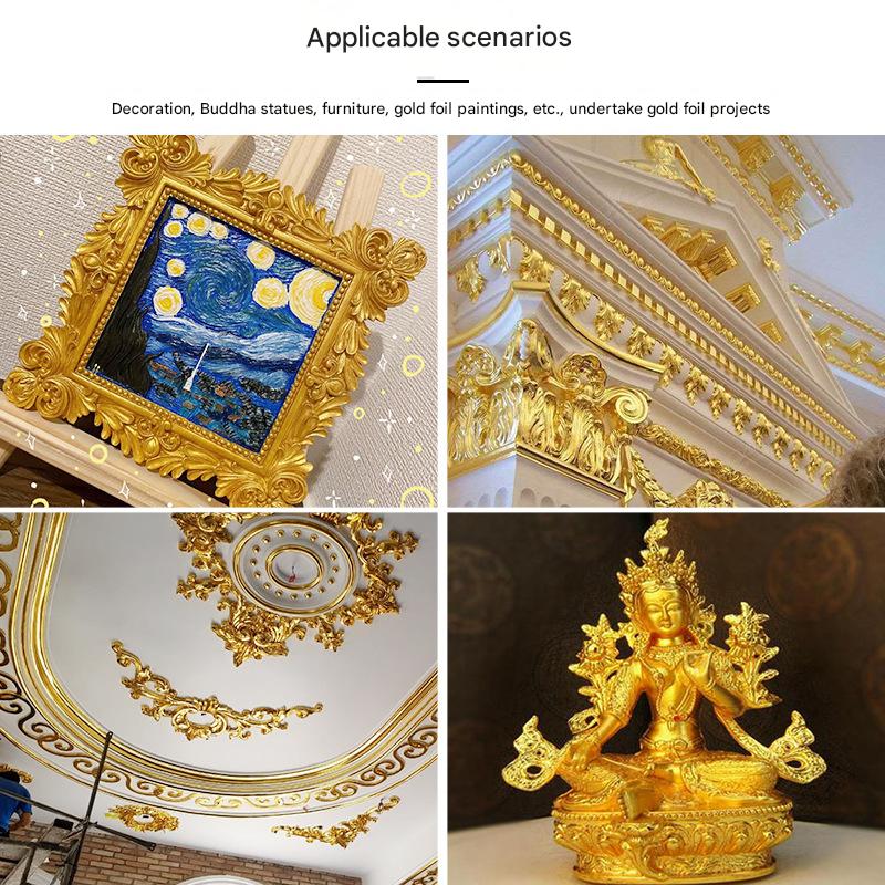 Golden Master Gold Foil Factory Direct Sales Bulk Gold Foil Paper Gold Foil 9CM Taiwan Gold Gold Foil Nail Art Raw Material Silver Foil - GoldenMaster