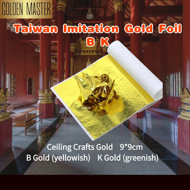 Golden Mater Gold Foil Gilded Buddha Statue Gold Foil Taiwan Gold Foil 9*9CM Paper Decoration Creative - GoldenMaster