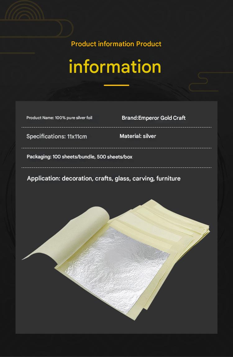 GoldenMasterFactory gold foil furniture craft painting ceiling decoration with 99 real silver foil - GoldenMaster