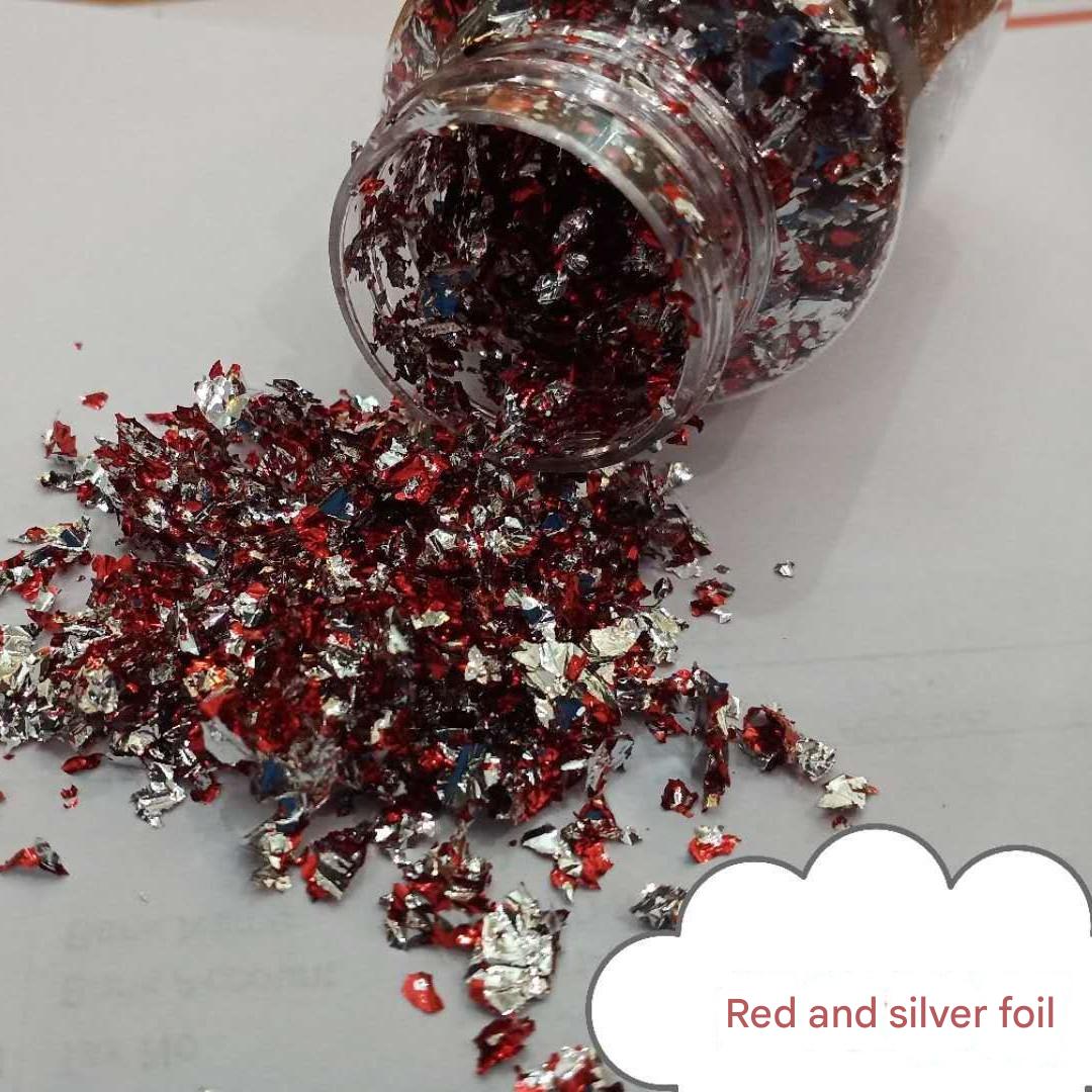GoldenMaster Multicolor Broken Gold Foil Nail Art Resin Glue Decorated Broken Gold Foil Silver Foil - GoldenMaster