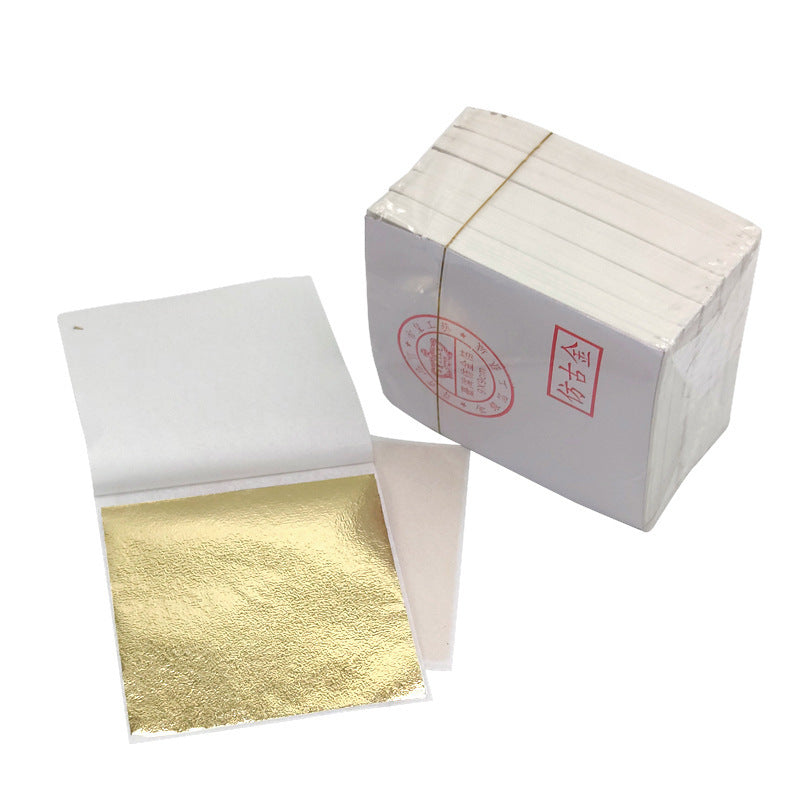Golden Master Gold Foil Factory Direct Sales Bulk Gold Foil Paper Gold Foil 9CM Taiwan Gold Gold Foil Nail Art Raw Material Silver Foil - GoldenMaster