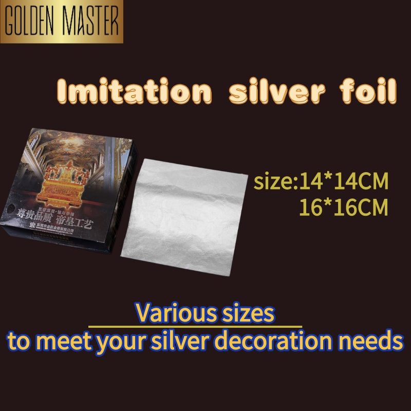 GoldenMater factory direct sales of silver foil, gold foil does not curl or open, cracks can be used to make wrinkles, silver foil effect for ceiling - GoldenMaster