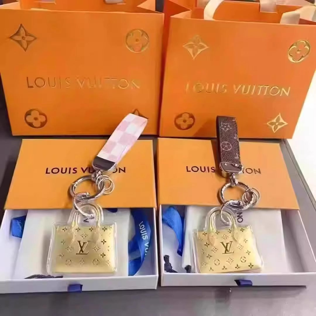 GoldenMaster Gold 999 L_V Shape Keychain Mobile Phone Pendant Bag Trailer Hanging - GoldenMaster