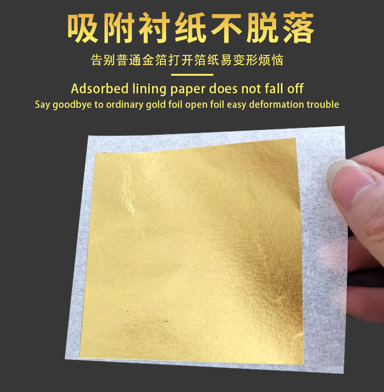 GoldenMaster Factory Gold foil notebook [24K Pure Gold Foil Paper] Gold Content 98% Gold, Large Factory Spot Gold Outdoor Gold Foil Paper - GoldenMaster