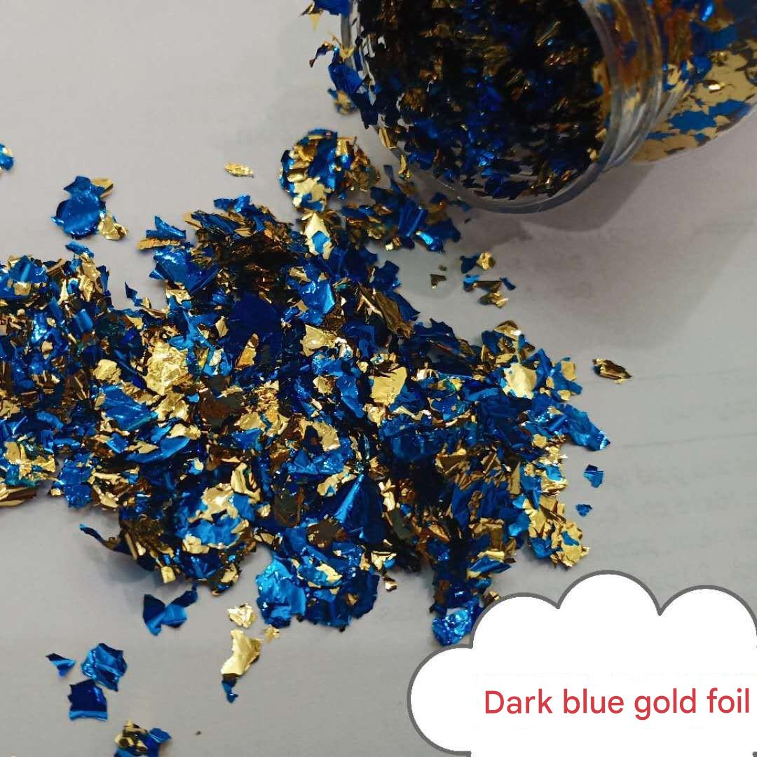 GoldenMaster Multicolor Broken Gold Foil Nail Art Resin Glue Decorated Broken Gold Foil Silver Foil - GoldenMaster