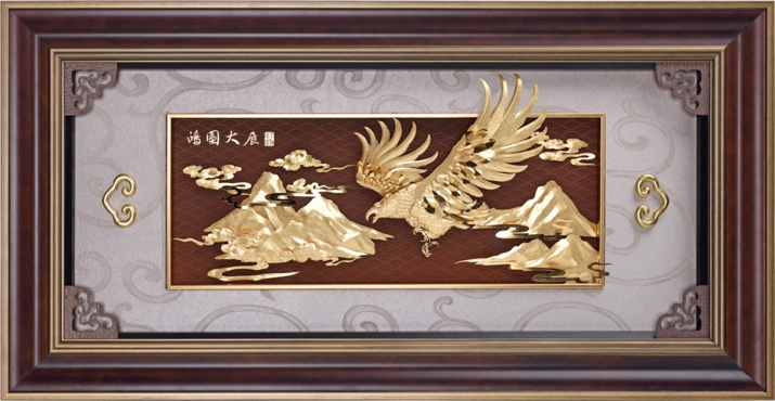 GoldenMaster 24K Gold Foil Painting Tang and Song Poetry Series Customizable Worldwide - GoldenMaster