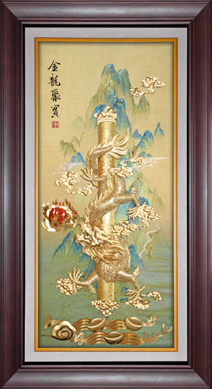 GoldenMaster 24K Gold Foil Painting Colorful Gold Embroidery Series Global Customization - GoldenMaster