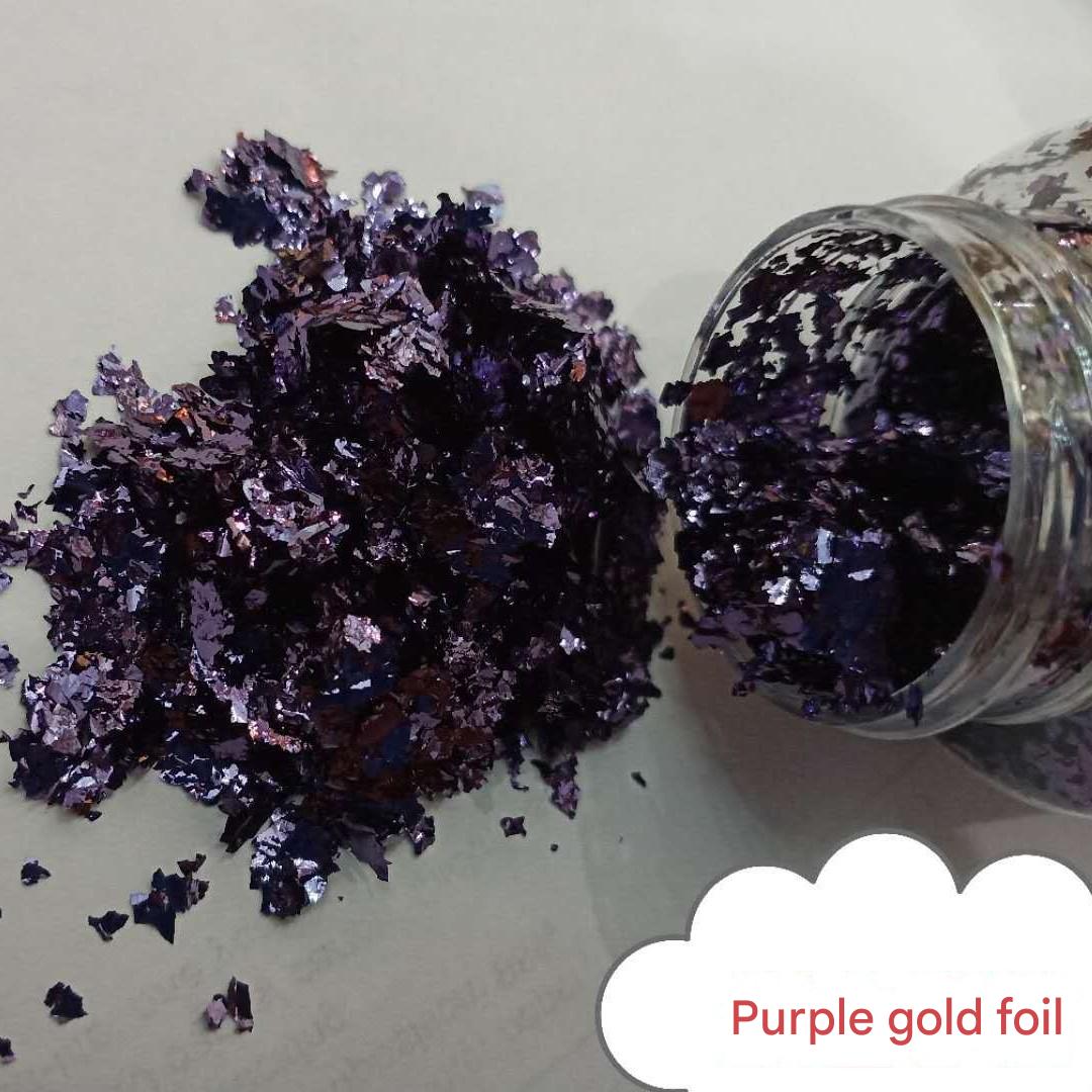 GoldenMaster Multicolor Broken Gold Foil Nail Art Resin Glue Decorated Broken Gold Foil Silver Foil - GoldenMaster